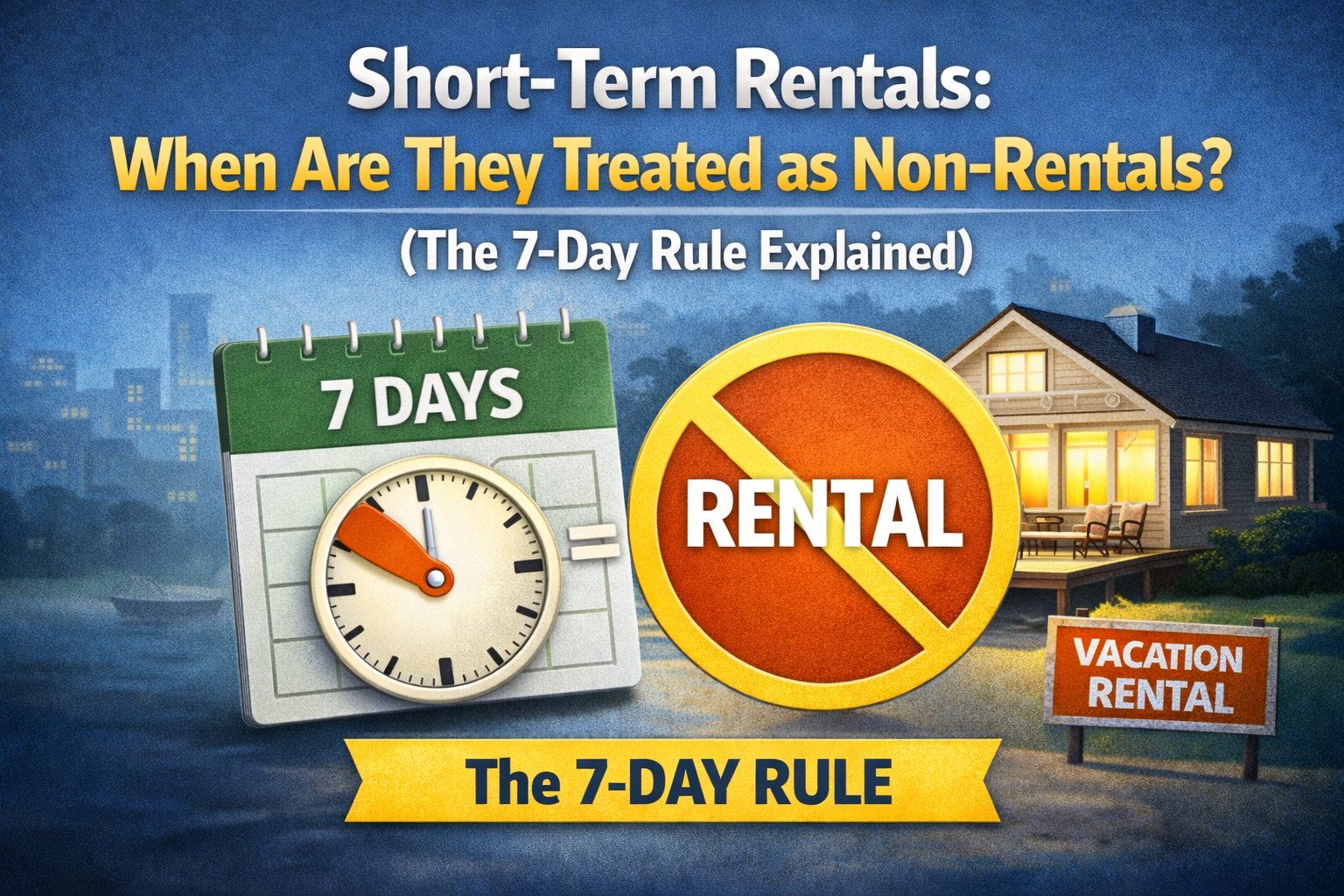 Short-Term Rentals: When Are They Treated as Non-Rentals? (The 7-Day Rule Explained)